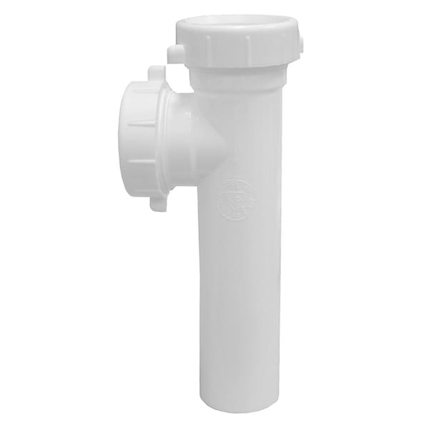 Jones Stephens 1-1/2in. White Plastic Slip Joint End Outlet Tee Only with Baffle P37009 - main